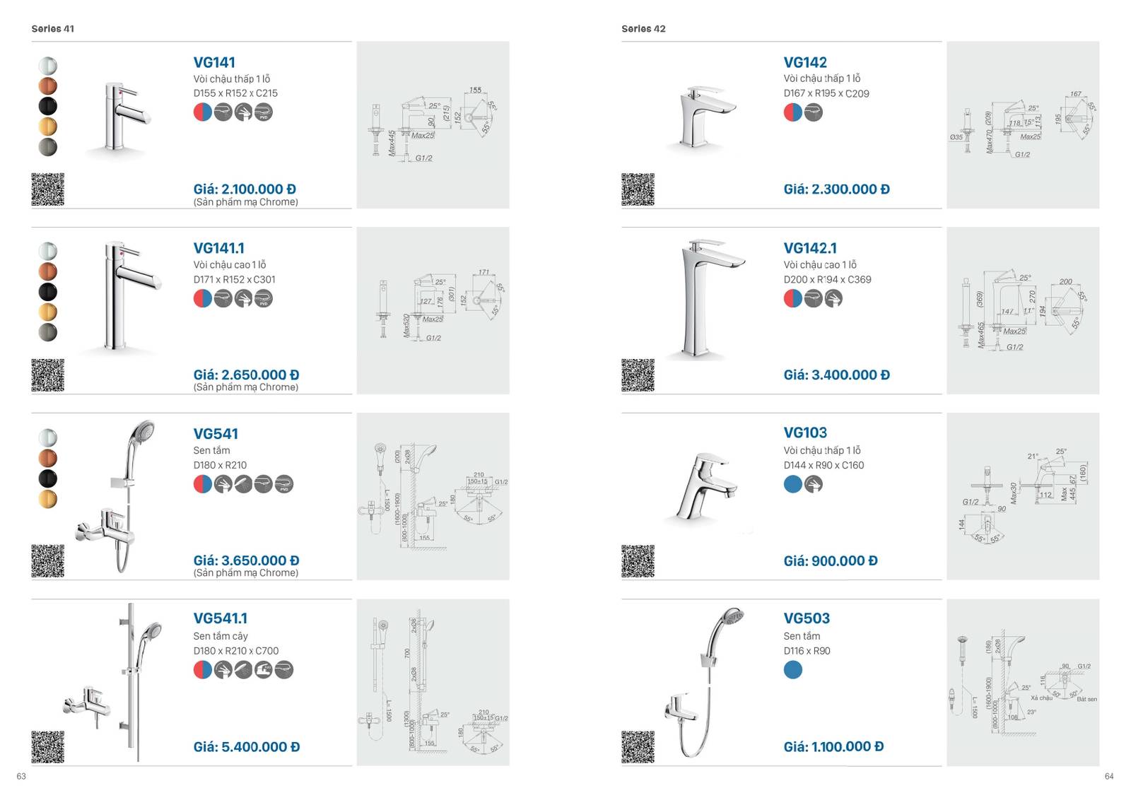 Catalogue và Bảng giá Thiết bị vệ sinh VIGLACERA mới nhất 2025 /Page 32
